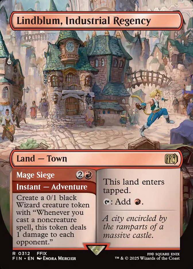 Magic the Gathering Card - Lindblum, Industrial Regency // Mage Siege - MTG Circle
