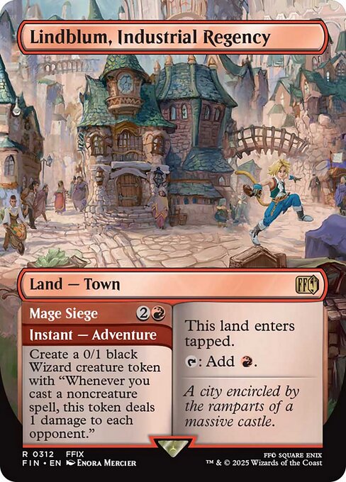 Magic the Gathering Card - Lindblum, Industrial Regency // Mage Siege - MTG Circle