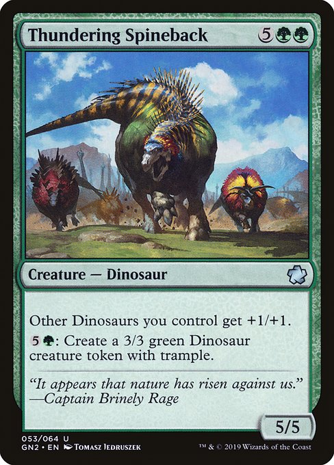 Magic the Gathering Card - Thundering Spineback - MTG Circle