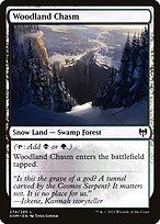 Magic the Gathering Card - Woodland Chasm - MTG Circle