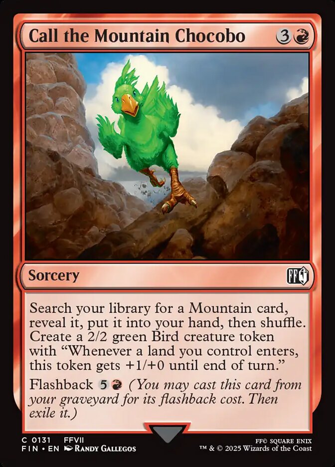 Magic the Gathering Card - Call the Mountain Chocobo - MTG Circle