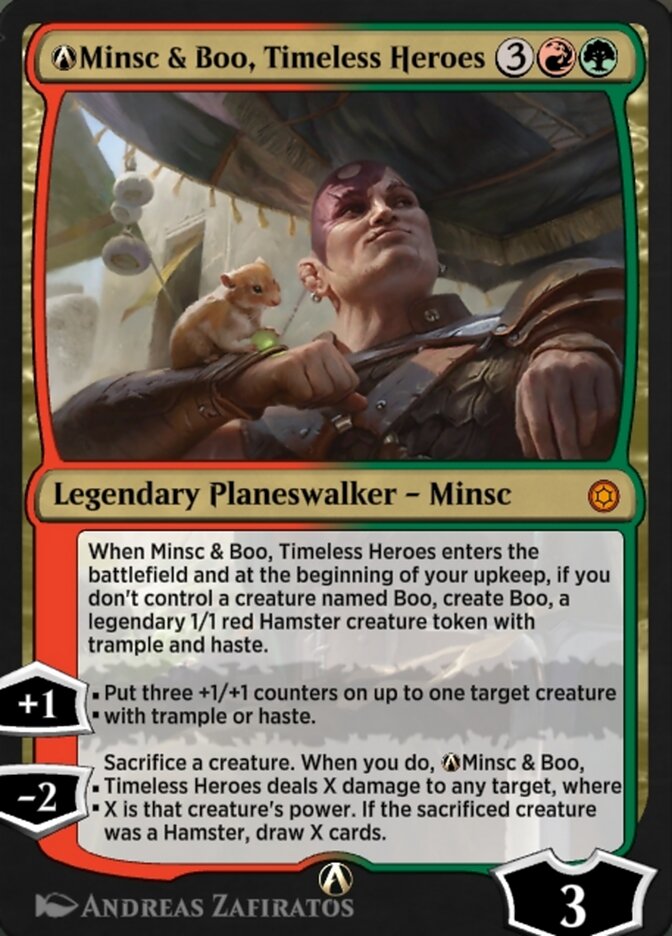 Magic the Gathering Card - A-Minsc & Boo, Timeless Heroes - MTG Circle