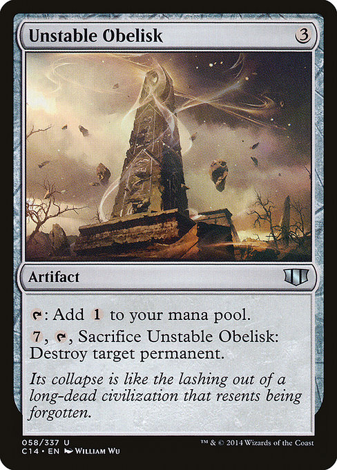 Magic the Gathering Card - Unstable Obelisk - MTG Circle