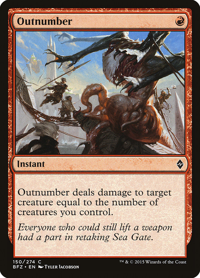 Magic the Gathering Card - Outnumber - MTG Circle
