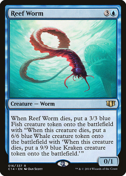 Magic the Gathering Card - Reef Worm - MTG Circle