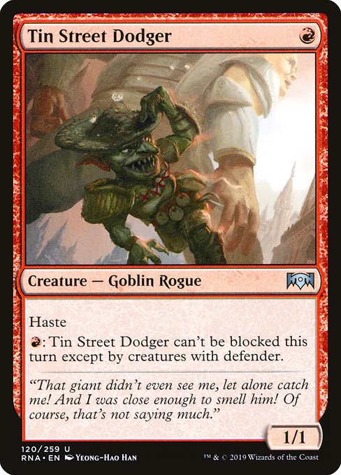 Magic the Gathering Card - Tin Street Dodger - MTG Circle