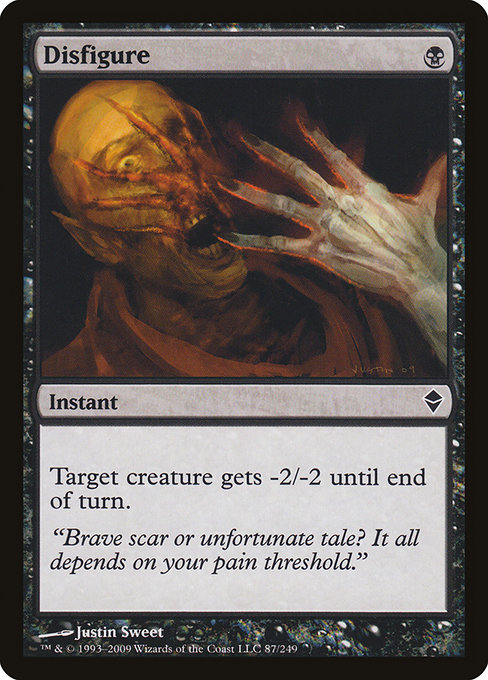 Magic the Gathering Card - Disfigure - MTG Circle
