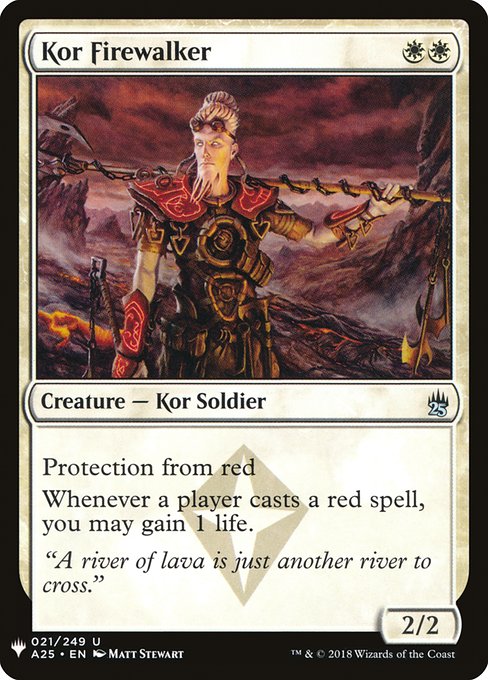 Magic the Gathering Card - Kor Firewalker - MTG Circle