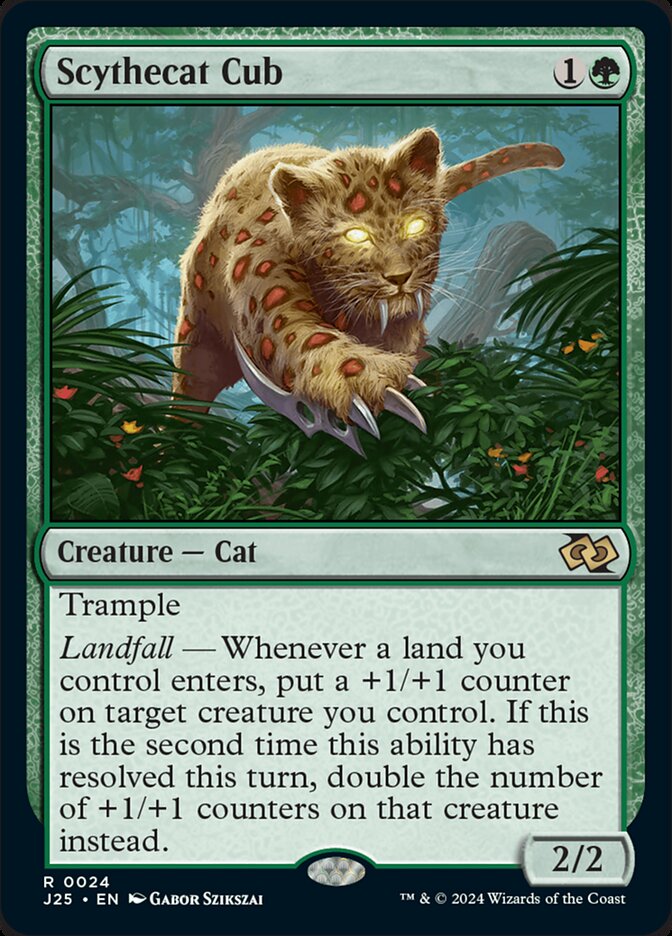 Magic the Gathering Card - Scythecat Cub - MTG Circle