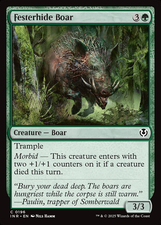 Magic the Gathering Card - Festerhide Boar - MTG Circle