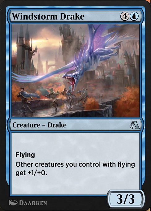 Magic the Gathering Card - Windstorm Drake - MTG Circle