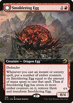 Magic the Gathering Card - Smoldering Egg // Ashmouth Dragon - MTG Circle