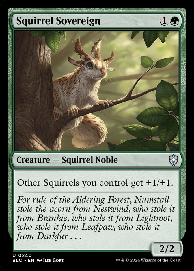 Magic the Gathering Card - Squirrel Sovereign - MTG Circle