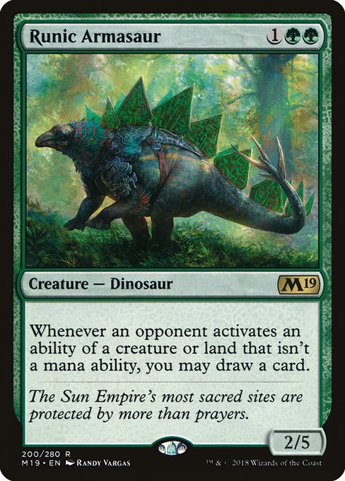 Magic the Gathering Card - Runic Armasaur - MTG Circle