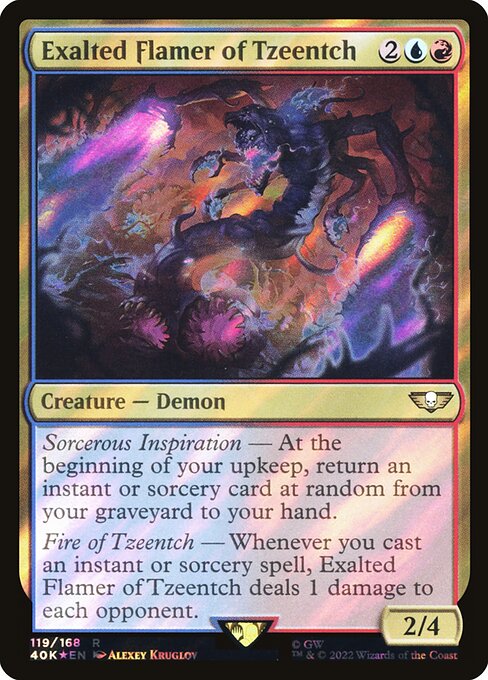 Magic the Gathering Card - Exalted Flamer of Tzeentch - MTG Circle
