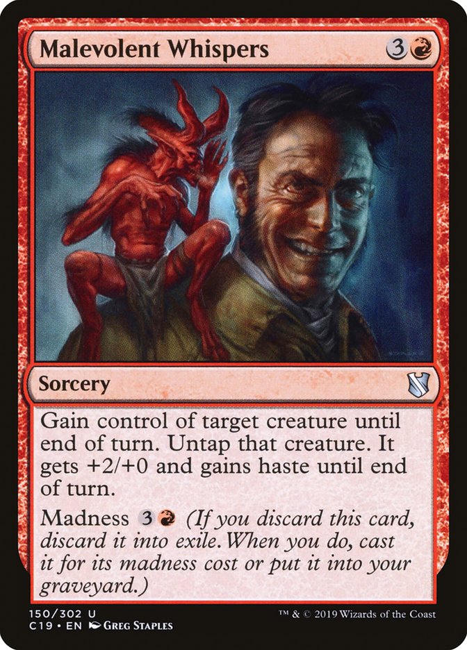 Magic the Gathering Card - Malevolent Whispers - MTG Circle