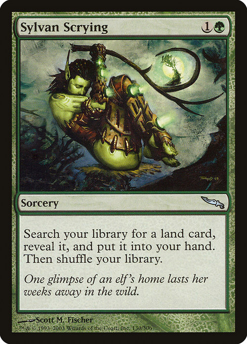 Magic the Gathering Card - Sylvan Scrying - MTG Circle