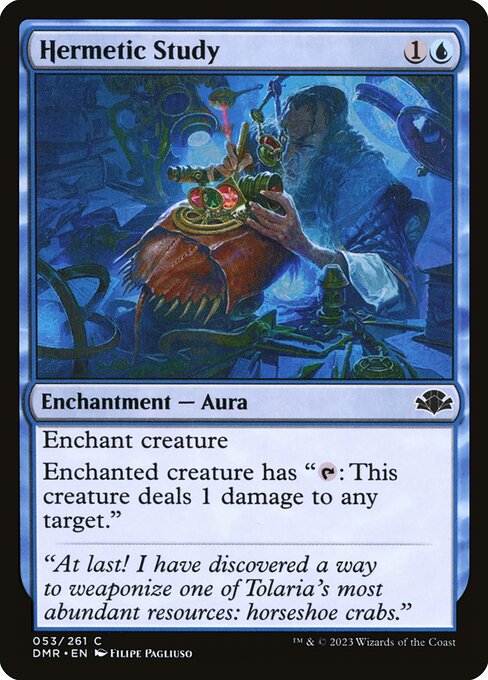 Magic the Gathering Card - Hermetic Study - MTG Circle