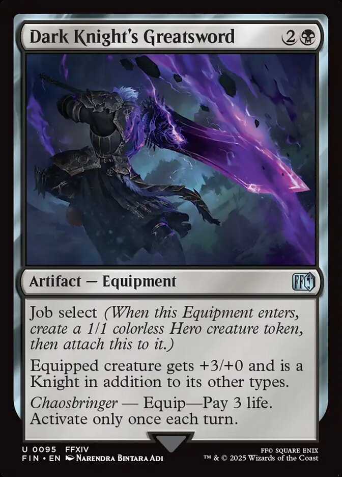 Magic the Gathering Card - Dark Knight's Greatsword - MTG Circle