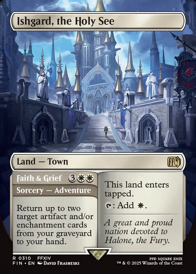 Magic the Gathering Card - Ishgard, the Holy See // Faith & Grief - MTG Circle