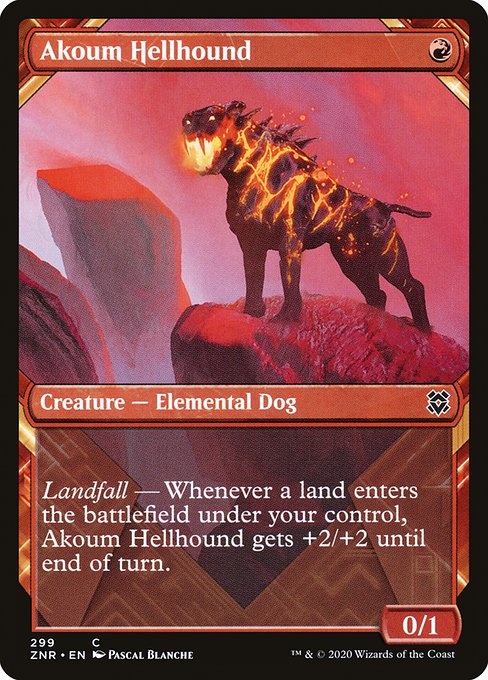 Magic the Gathering Card - Akoum Hellhound - MTG Circle