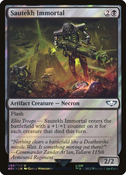Magic the Gathering Card - Sautekh Immortal - MTG Circle