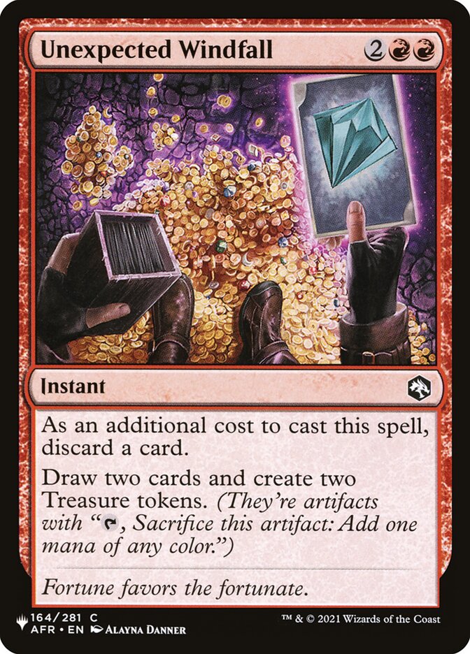 Magic the Gathering Card - Unexpected Windfall - MTG Circle