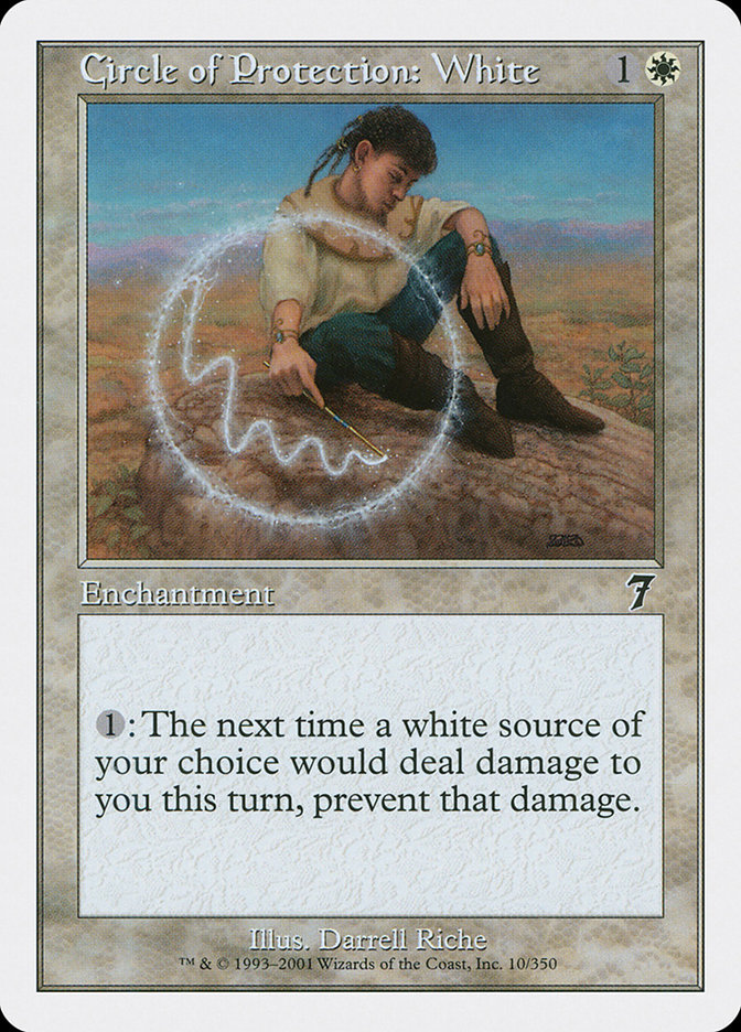 Magic the Gathering Card - Circle of Protection: White - MTG Circle