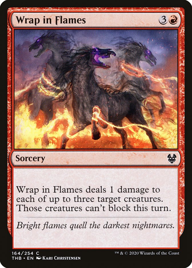 Magic the Gathering Card - Wrap in Flames - MTG Circle