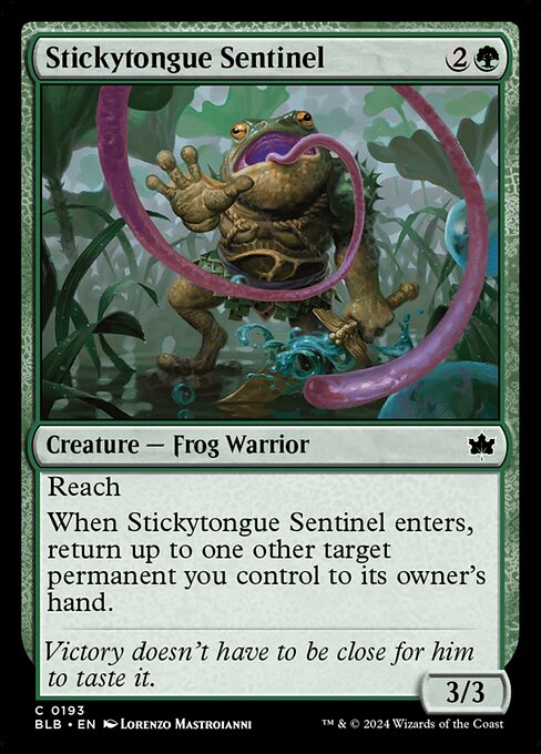 Magic the Gathering Card - Stickytongue Sentinel - MTG Circle