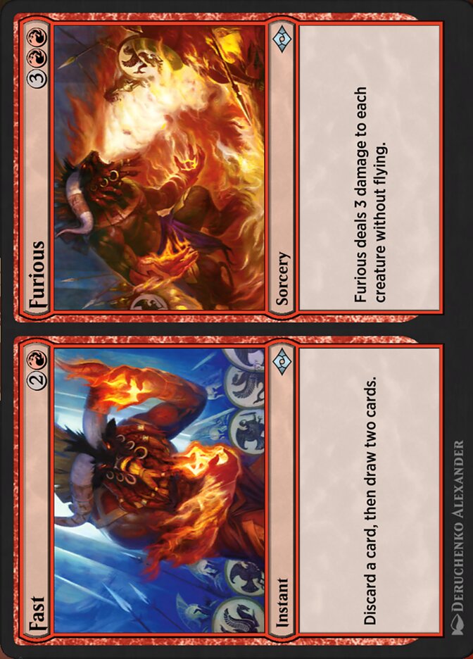 Magic the Gathering Card - Fast // Furious - MTG Circle