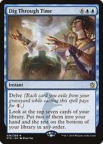 Magic the Gathering Card - Dig Through Time - MTG Circle