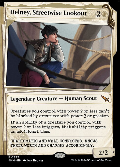 Magic the Gathering Card - Delney, Streetwise Lookout - MTG Circle