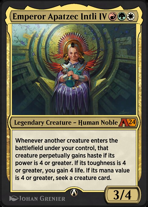 Magic the Gathering Card - Emperor Apatzec Intli IV - MTG Circle
