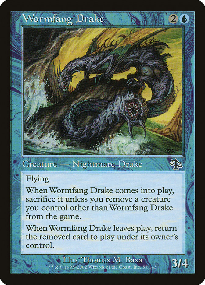 Magic the Gathering Card - Wormfang Drake - MTG Circle