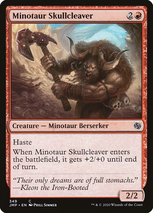 Magic the Gathering Card - Minotaur Skullcleaver - MTG Circle
