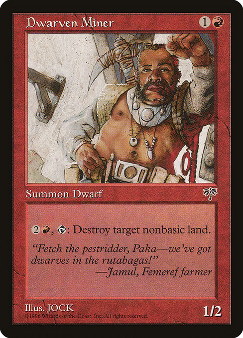 Magic the Gathering Card - Dwarven Miner - MTG Circle