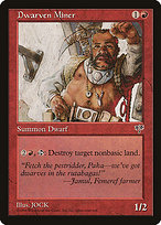 Magic the Gathering Card - Dwarven Miner - MTG Circle