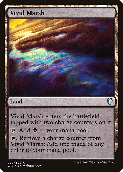 Magic the Gathering Card - Vivid Marsh - MTG Circle