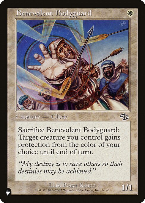 Magic the Gathering Card - Benevolent Bodyguard - MTG Circle