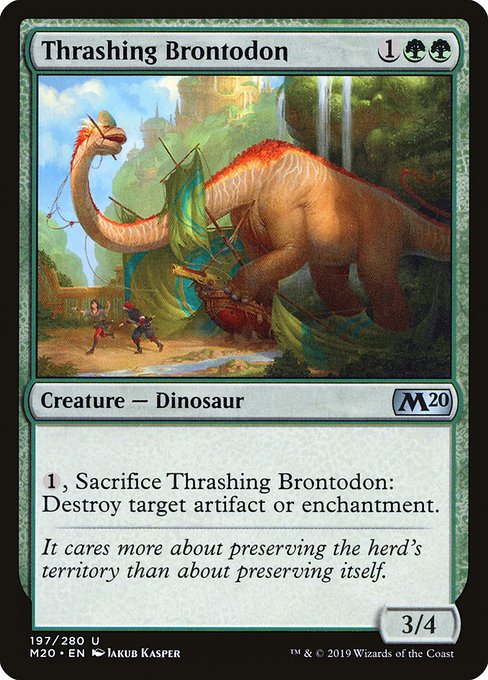 Magic the Gathering Card - Thrashing Brontodon - MTG Circle