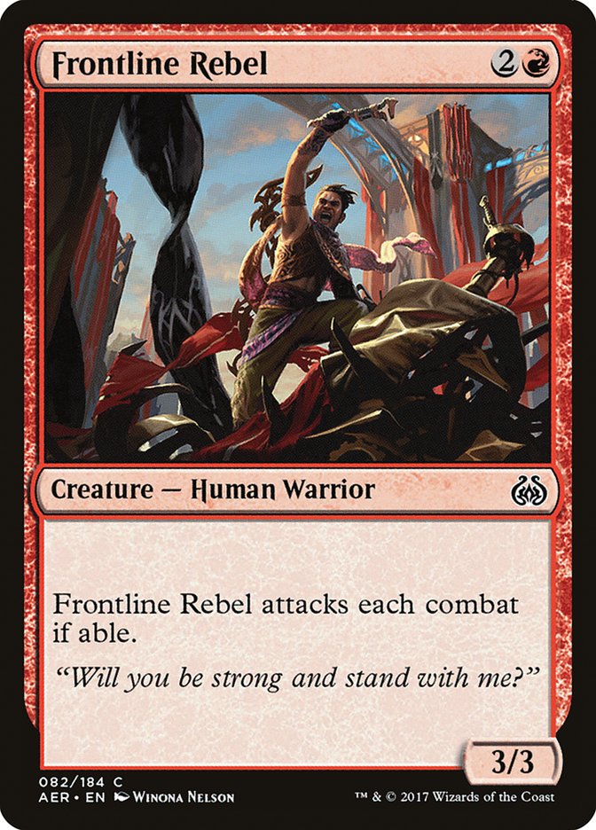 Magic the Gathering Card - Frontline Rebel - MTG Circle