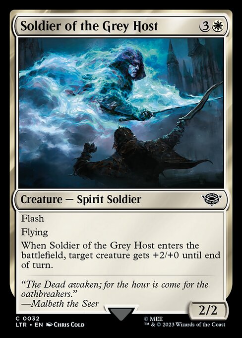Magic the Gathering Card - Soldier of the Grey Host - MTG Circle