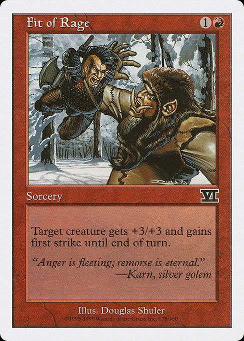 Magic the Gathering Card - Fit of Rage - MTG Circle