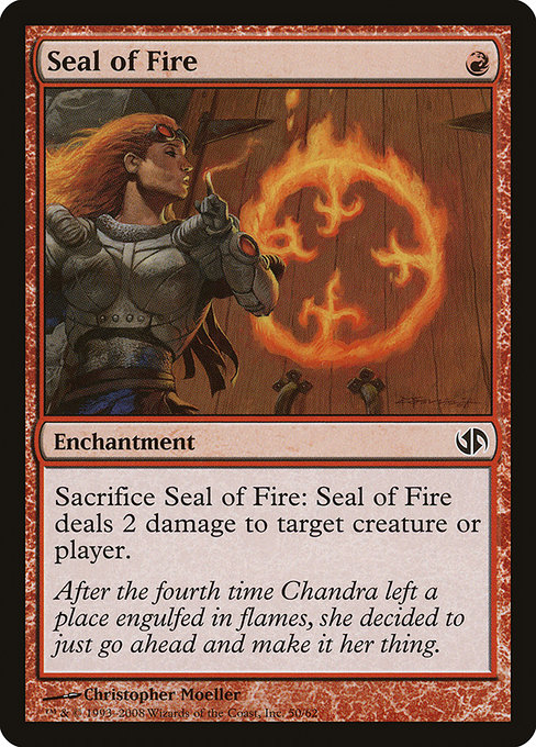 Magic the Gathering Card - Seal of Fire - MTG Circle