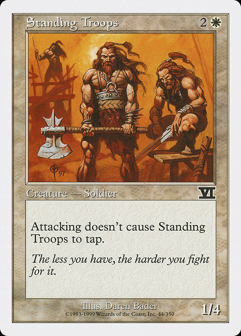 Magic the Gathering Card - Standing Troops - MTG Circle