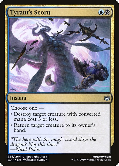 Magic the Gathering Card - Tyrant's Scorn - MTG Circle