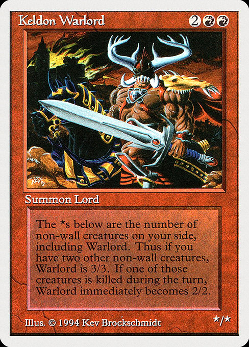 Magic the Gathering Card - Keldon Warlord - MTG Circle