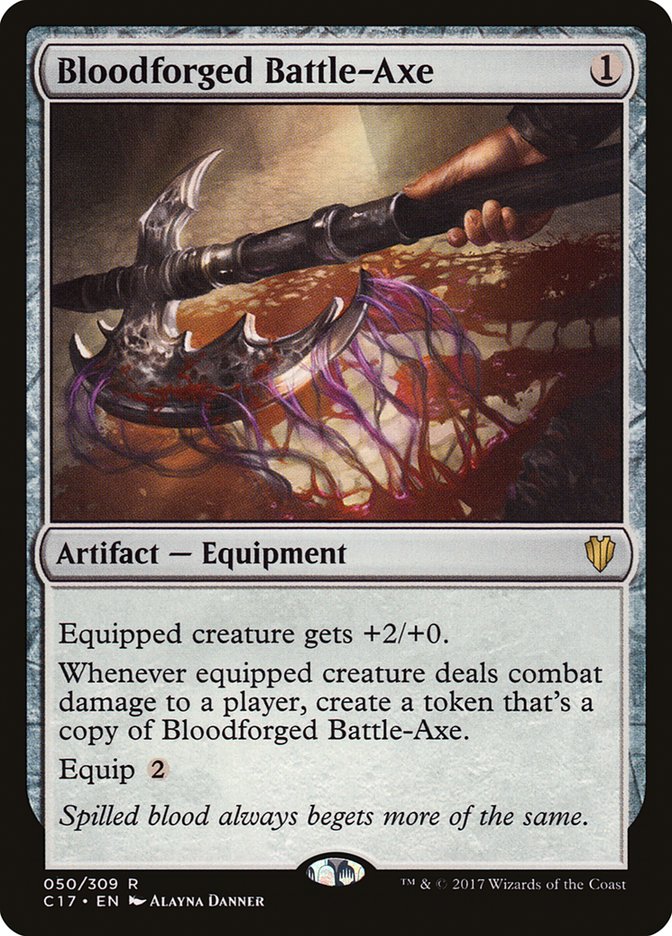 Magic the Gathering Card - Bloodforged Battle-Axe - MTG Circle