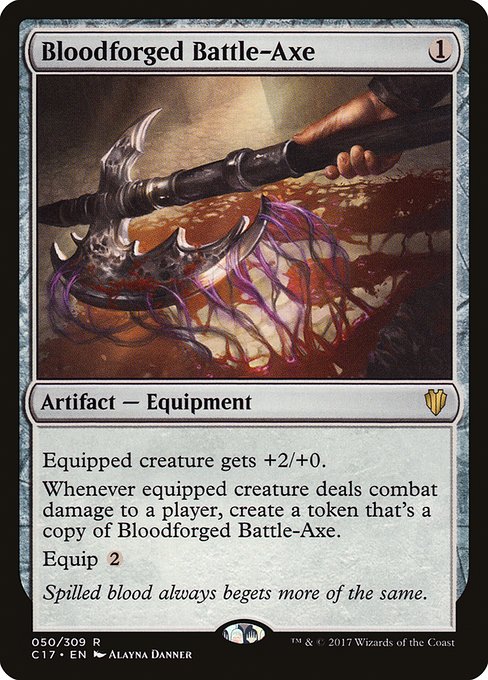 Magic the Gathering Card - Bloodforged Battle-Axe - MTG Circle